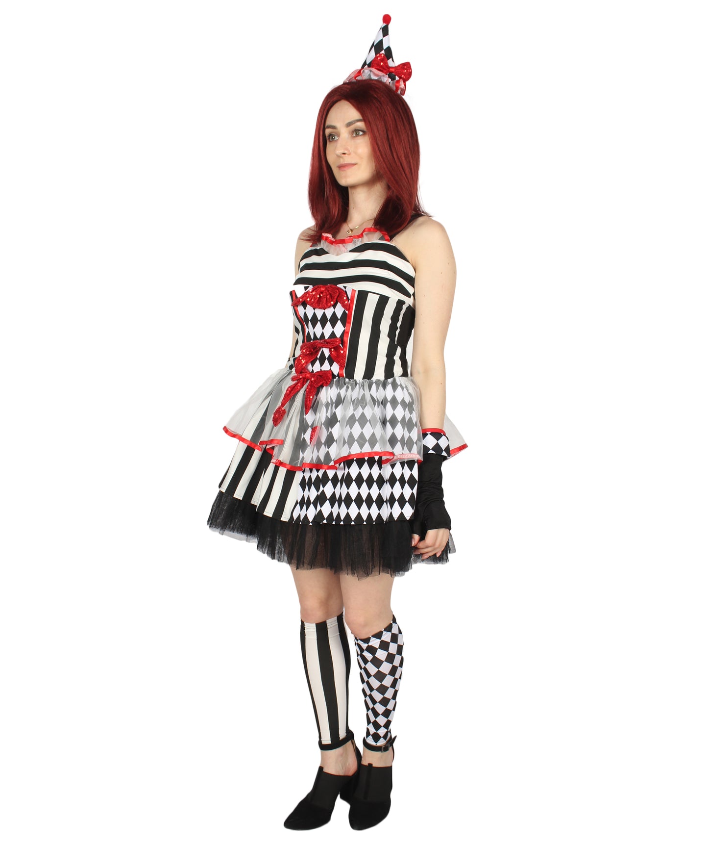 女性 JCP-171 のフライトフルクラウンスケアリーコスチューム マルチハロウィンコスチューム