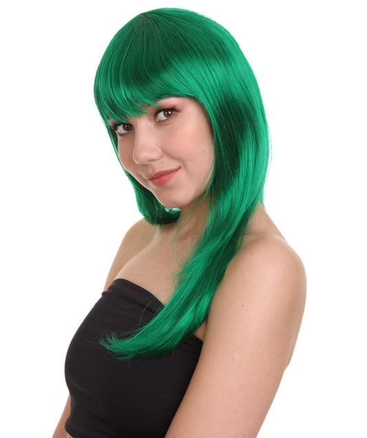 Wigs2you ハロウィン パーティー プレミアム レディース H-1044 とても快適なグラマー グリーン ウィッグ ダークグリーン色