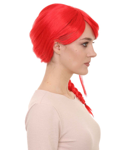 Wigs2you ハロウィン パーティー プレミアム レディース H-1157 とても快適なレッドの編み込みウィッグ
