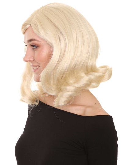女性用ページボーイ 大人用ウィッグ | コスプレハロウィンウィッグ | プレミアム通気性キャップレスキャップ H-357