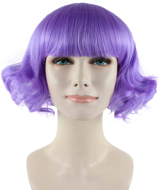 ハロウィンパーティープレミアムレディース H-1355 カーニバルパープル ウェービーウィッグ レディ ファンシーキャラクターファッションウィッグ