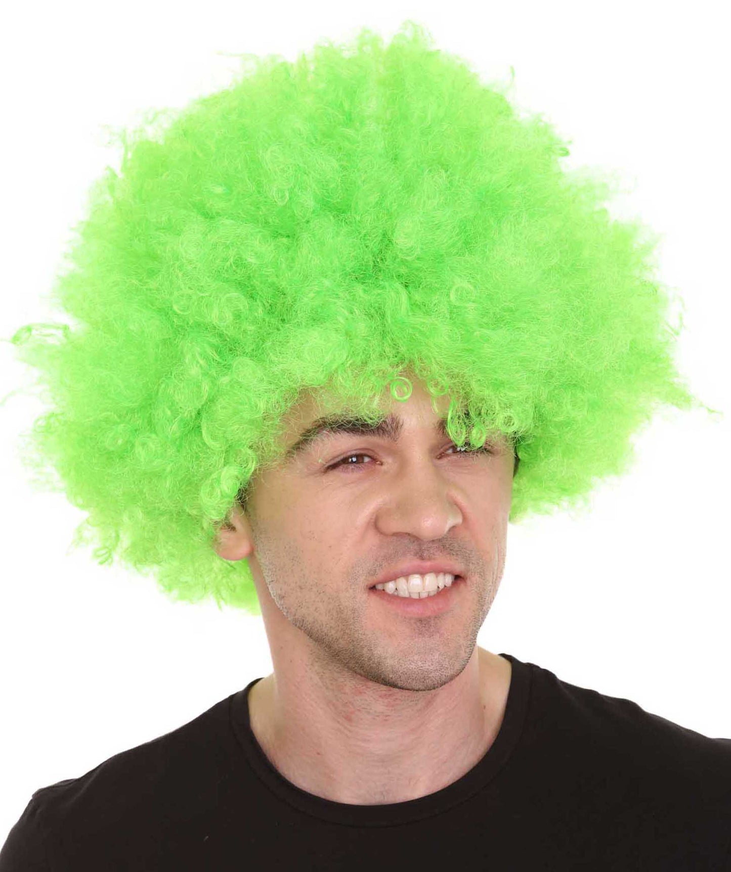 Wigs2you ハロウィンパーティープレミアム メンズ H-649 スーパーアフロウィッグ グリーン色