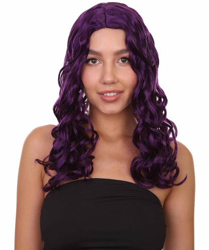 Wigs2you ハロウィンパーティー プレミアム レディース H-1093 アリスウィッグ 鏡の国のアリス バイオレット色