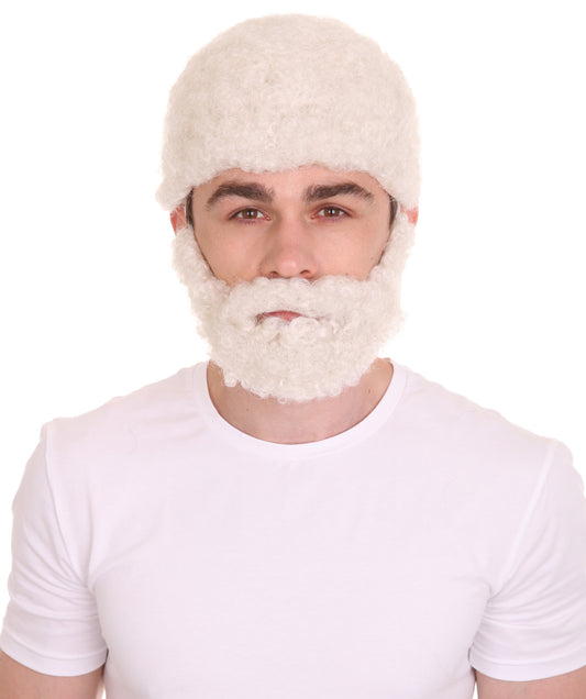 Uncle Drew White Wig with Full Beard Set H-4817 White TV/Movie Wigs Premium Breathable Capless Cap