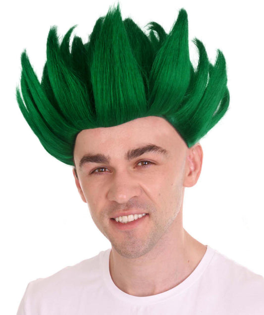 Wigs2you ハロウィンパーティープレミアム メンズ H-644 グリーンカラー スパイクウィッグ