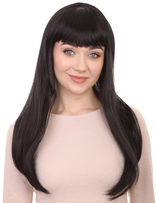 Wigs2you ハロウィン パーティー プレミアム レディース H-665 ロング ブラック ボブ ウィッグ