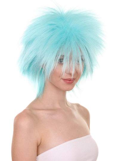 Wigs2you ハロウィンパーティープレミアムレディース H-1688 着け心地が良い とても快適 ファンキーパンク ライトブルーウィッグ