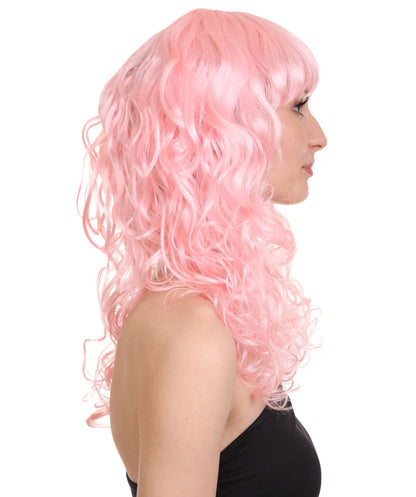Wigs2you ハロウィンパーティープレミアム レディース H-1010 着用しやすい ベラウィッグ ソフトピンクカラー