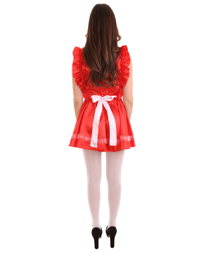 大人用女性の JCO-327_16 ソワリーフレンチメイド制服 レッド コスプレコスチューム