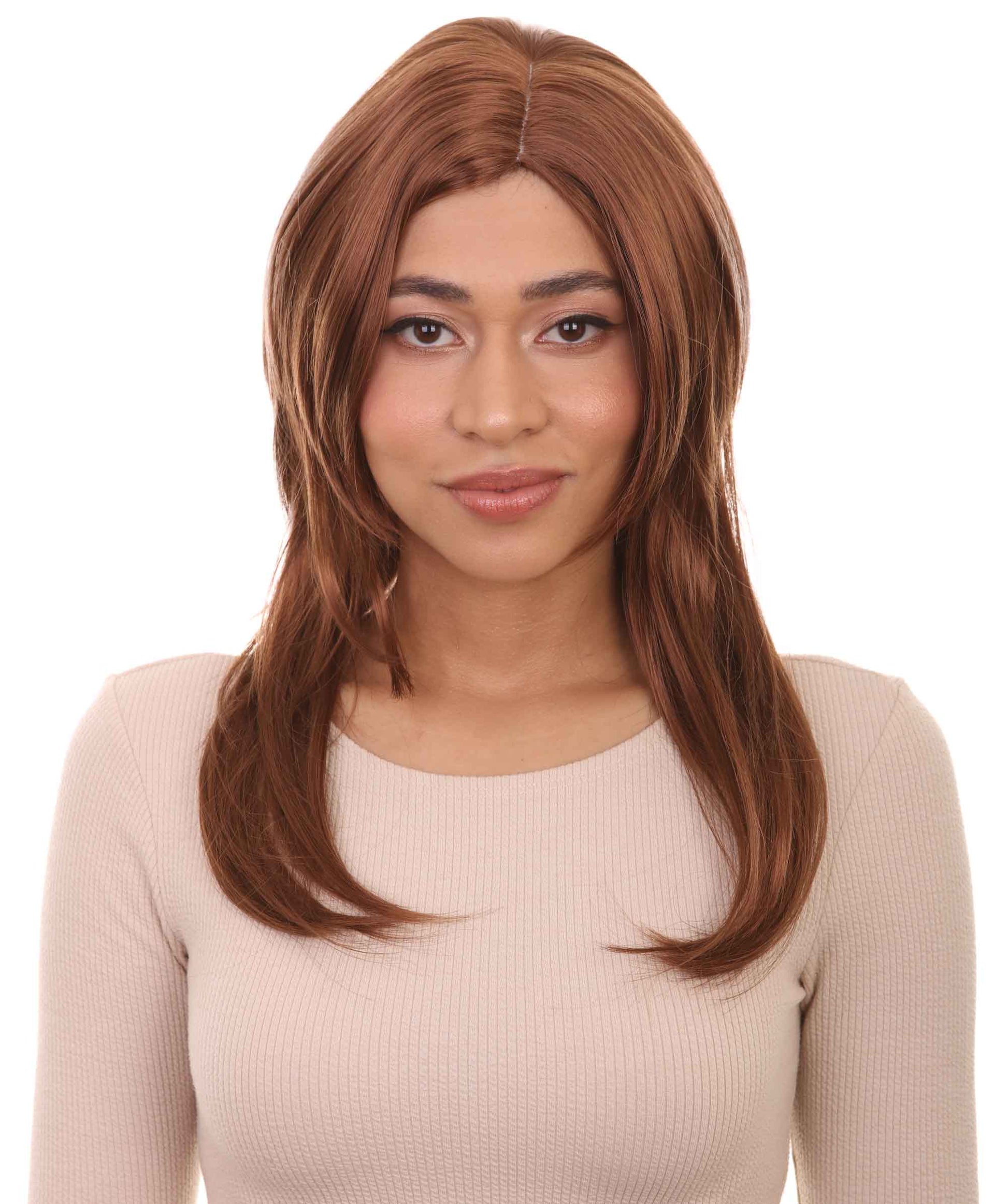 Wigs2you ハロウィンパーティープレミアム H-958 3レイヤーのパーティーガールウィッグ オーバーンブラウン色