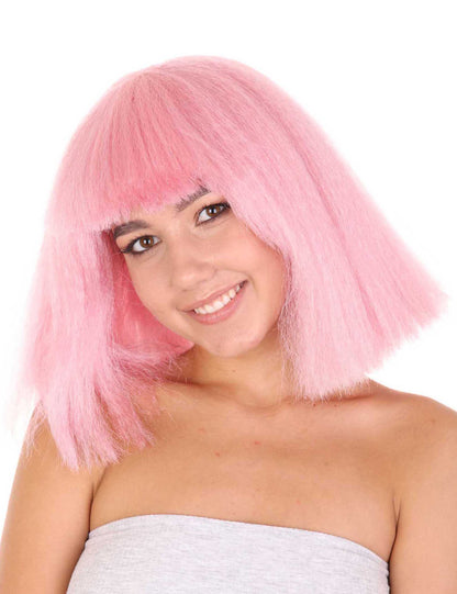 Wigs2you ハロウィンパーティープレミアムレディース H-1507 美しいルックを手に入れよう！ポップスターライトピンクウィッグ