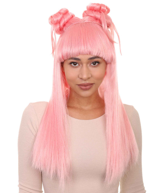Wigs2you ハロウィン パーティー プレミアム レディース H-1199 快適なフィット感のピーチ アジアン プリンセス ウィッグ