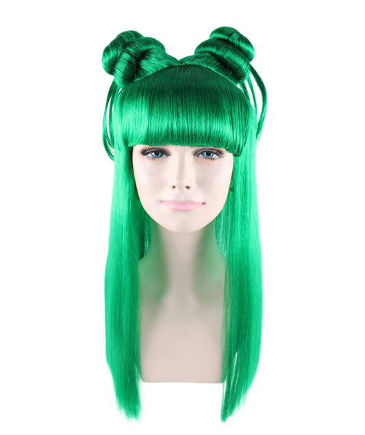 Wigs2you ハロウィン パーティー プレミアム レディース H-1202 快適なフィット感 ダークグリーン アジアン プリンセス ウィッグ