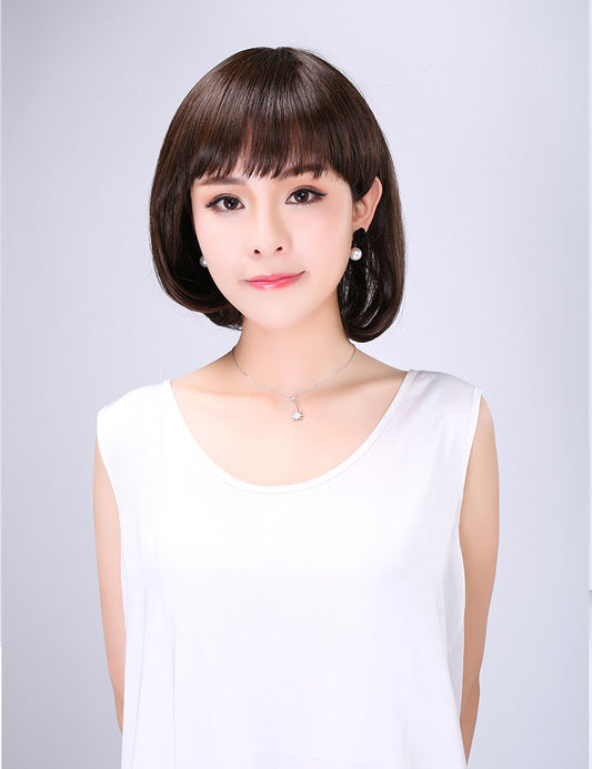 "ナチュラルウェーブショートボブ☆彡重めな雰囲気をお表現したい女性におススメ ウィッグネット付き♪W-420 "