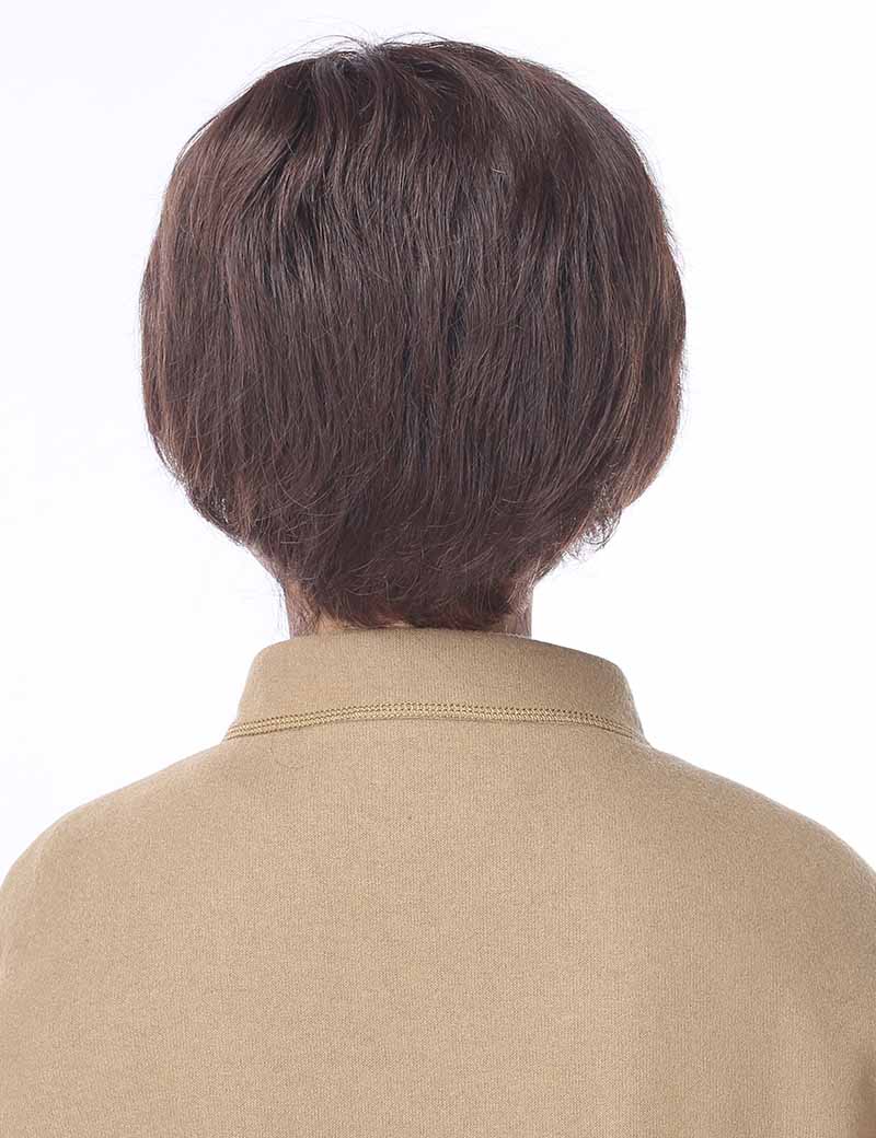 HTBF-003、人毛ミックス総手植えウィッグ | びっくりする軽さ | 長時間被っても大丈夫な医療ウィッグ | ウィッグネット付き