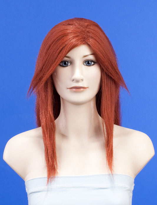 ハロウィンパーティープレミアムレディース H-227 ラスティーレッド 豪華なキャラクターファッションウィッグ
