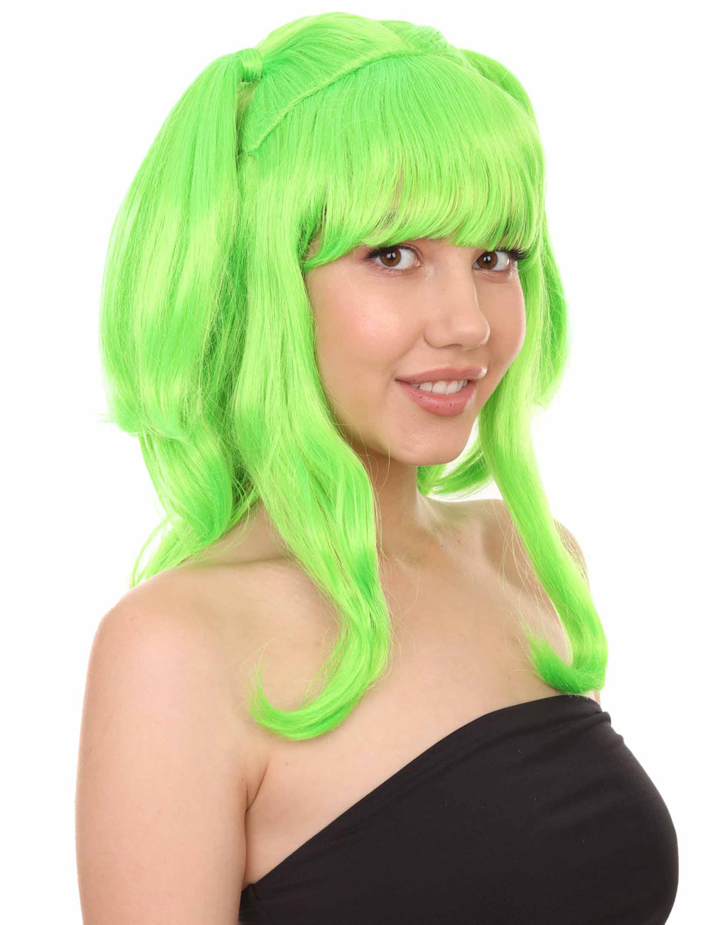 Wigs2you ハロウィンパーティープレミアム レディース H-779 バナナエンジェルウィッグ ライムカラー