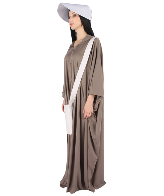 女性用 JCP-068_6 グレー ローブ ハンドメイド コスプレ衣装とバッグ ボンネット付き
