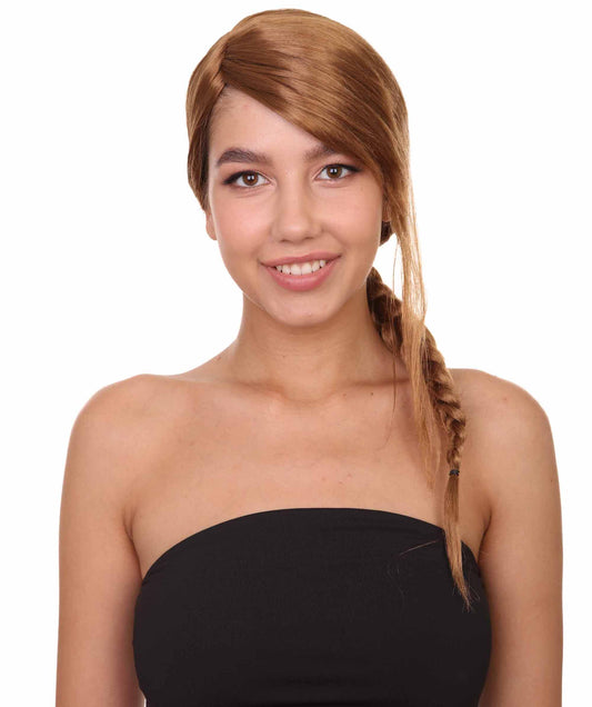 Wigs2you ハロウィン パーティー プレミアム レディース H-1182 快適フィット ライトブラウン 編み込みウィッグ