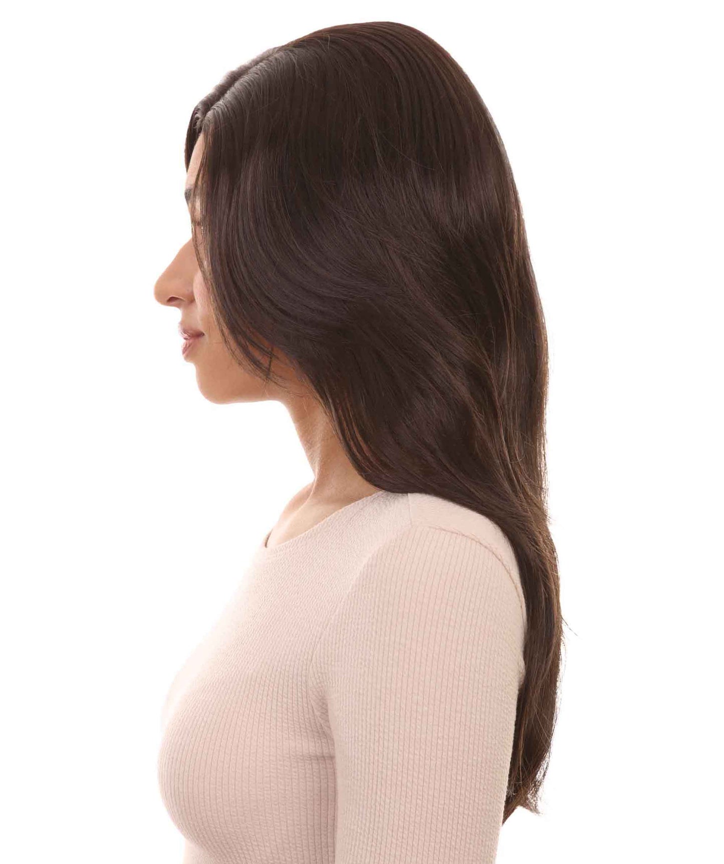 Wigs2you ハロウィンパーティープレミアム H-959 3レイヤーのパーティーガールウィッグ ダークブラウン色
