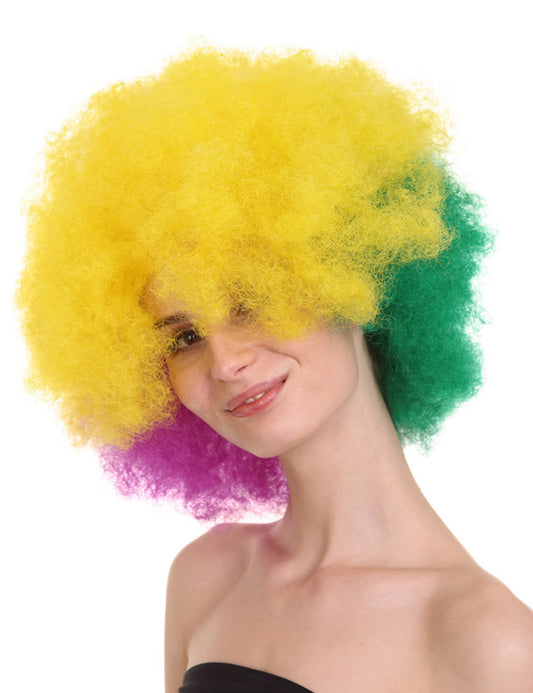 Wigs2you ハロウィン パーティー プレミアム H-1446 簡単に着用でき 快適なフィット感の女性カーニバル マルディグラ トライ ジャンボ アフロ スタイル マルチカラー ウィッグ