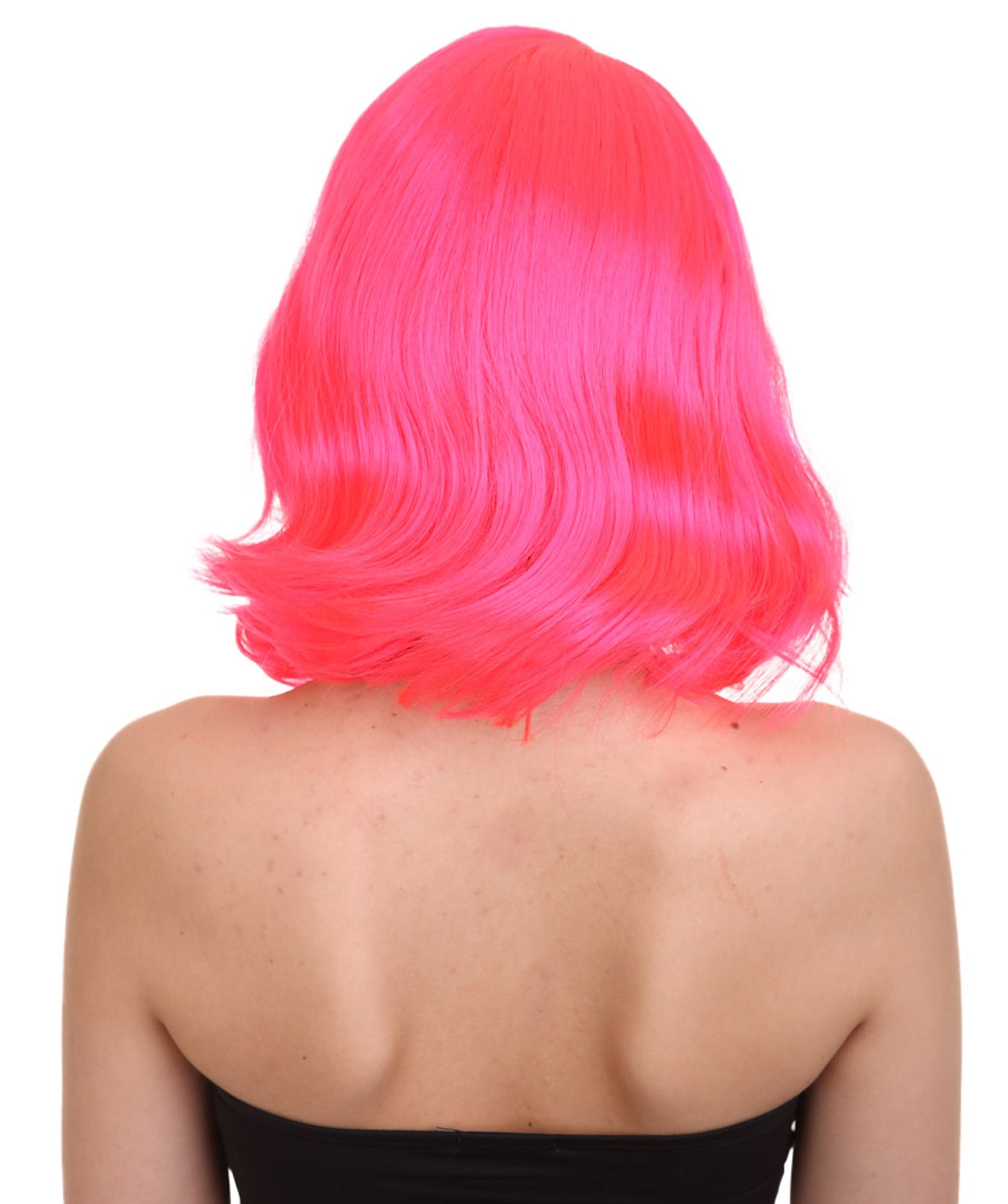 Wigs2you ハロウィン パーティー プレミアム レディース H-1156 とても快適なネオン ピンク カーリー レディ ウィッグ
