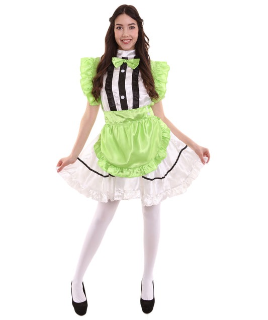 女性用 JCO-326_7 アニメ コスプレ フレンチメイド ファンシー ドレス ライム コスプレ コスチューム