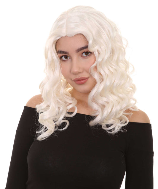 Wigs2you ハロウィンパーティープレミアムレディース H-1098 とても快適なアリスウィッグ 鏡の国のアリス ホワイトカラー