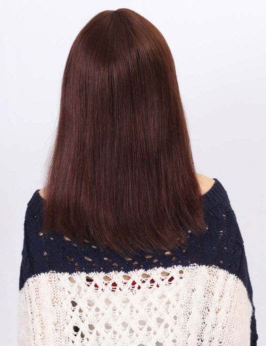 女性用 人毛ストレートロングウィッグ。女性らしく綺麗！ ウィッグネット付き