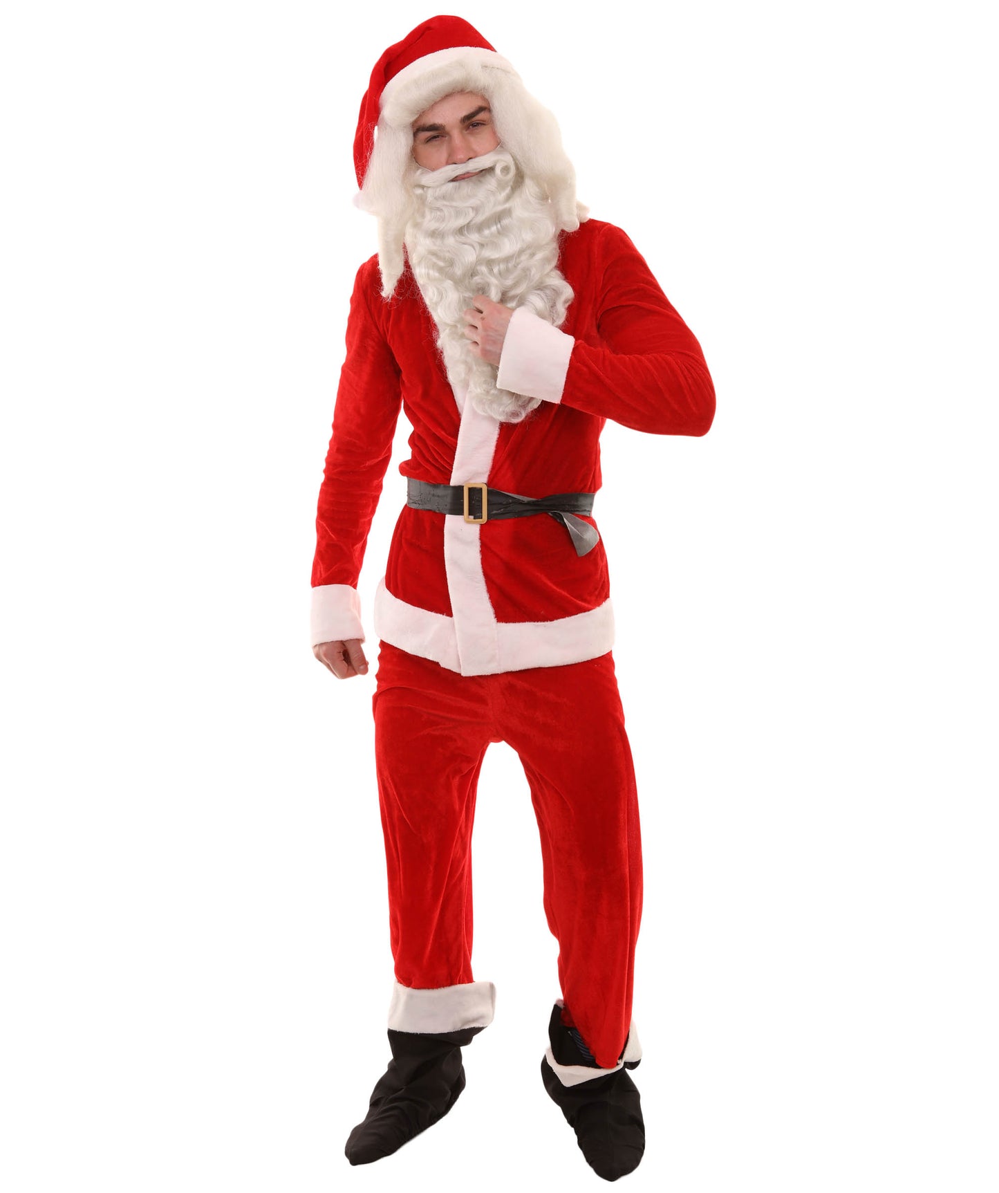 Wigs2you.com JCX-007男性のクリスマスサンタクロースコスチュームとひげ,コスプレ衣装 。