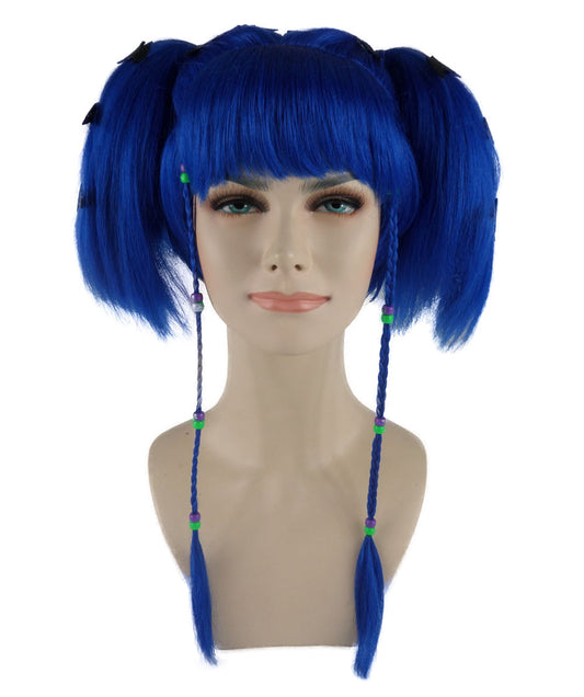 Wigs2you ハロウィンパーティープレミアム レディース H-705 バットエンジェルウィッグ ダークブルー色