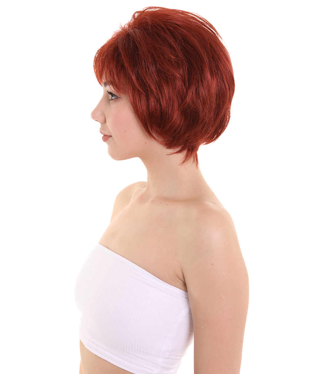 ハロウィンパーティ プレミアムレディース H-5085 ショートマッシュルーム レッドウィッグ