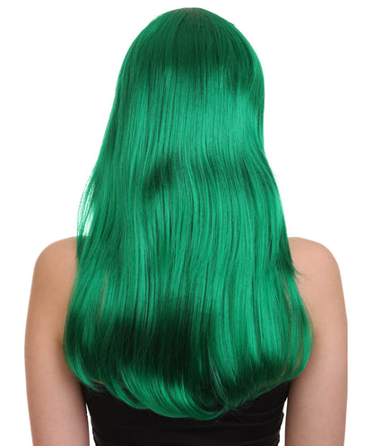 Wigs2you ハロウィン パーティー プレミアム レディース H-1044 とても快適なグラマー グリーン ウィッグ ダークグリーン色