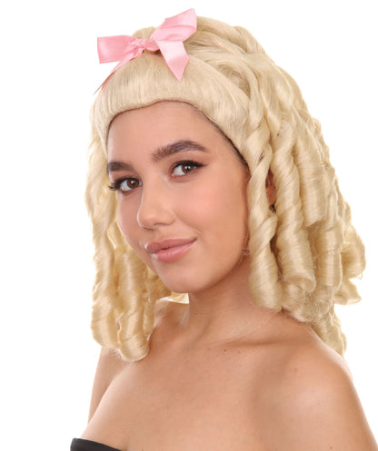 ブロンドプリンセスウィッグ H-3816 ドレッドロック ミディアム ロイヤルコスプレハロウィンウィッグ プレミアム 通気性の良い キャップレスキャップ