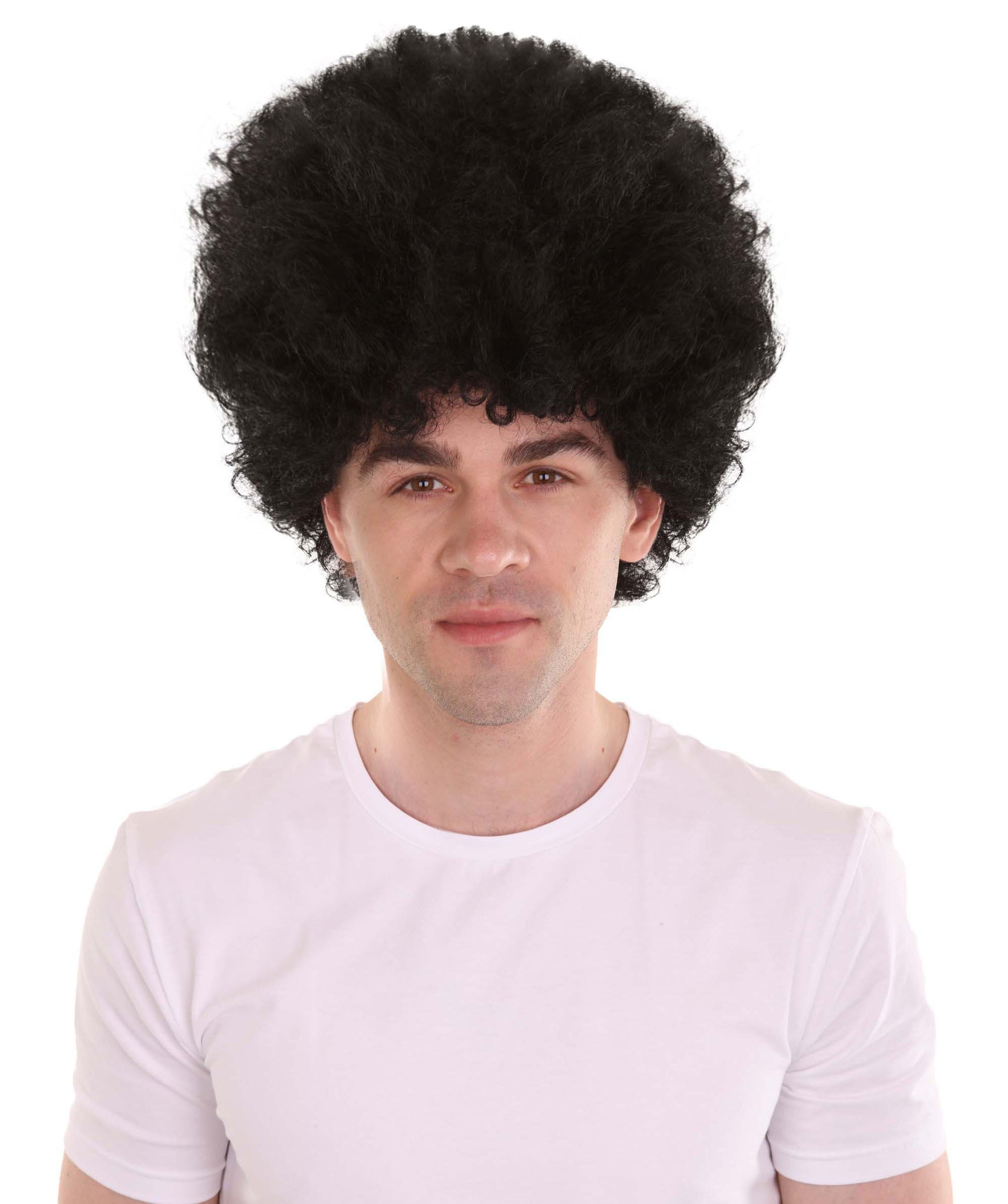 男性用 ブラック アフロ ウィッグ H-2457 ハロウィンパーティー に最適