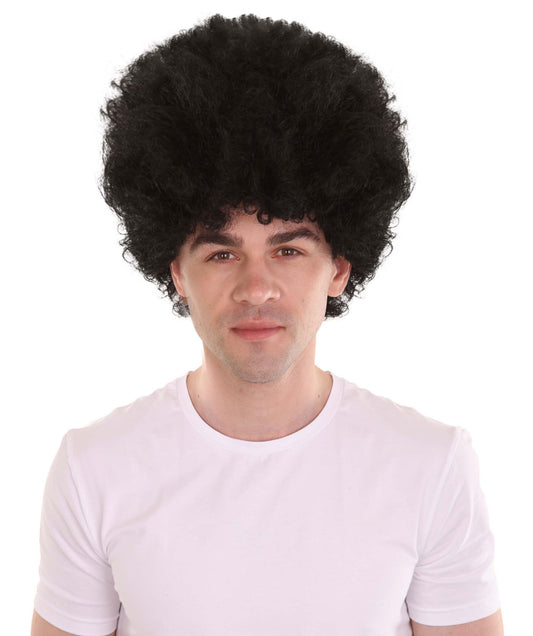 男性用 ブラック アフロ ウィッグ H-2457 ハロウィンパーティー に最適