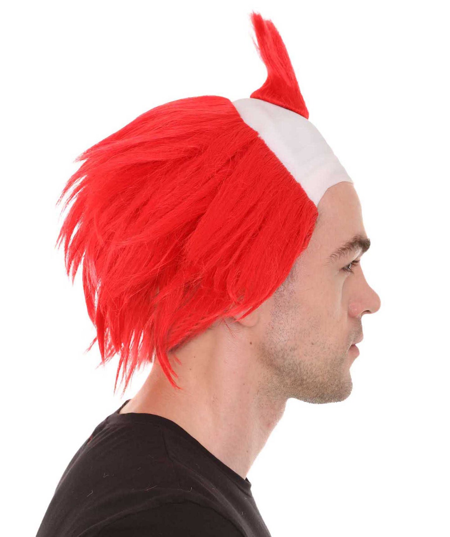 大人メンズ怖いねじれたクラウンウィッグ H-4389 赤 ハロウィンウィッグ