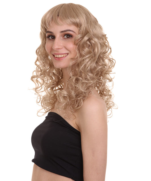 Wigs2you ハロウィンパーティー プレミアム レディース H-1020 着用しやすい ベラウィッグ ダークブロンドカラー