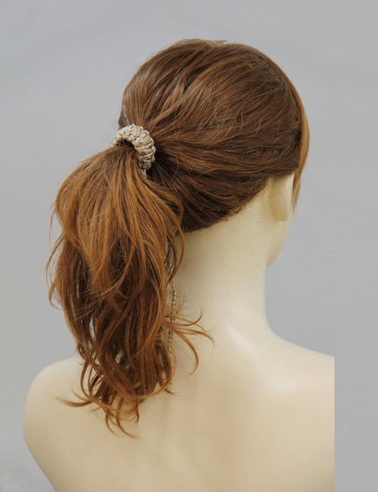 女性 W-8225 のおしゃれなライトブロンド スタイリッシュな三つ編みヘアアクセサリー 合成繊維