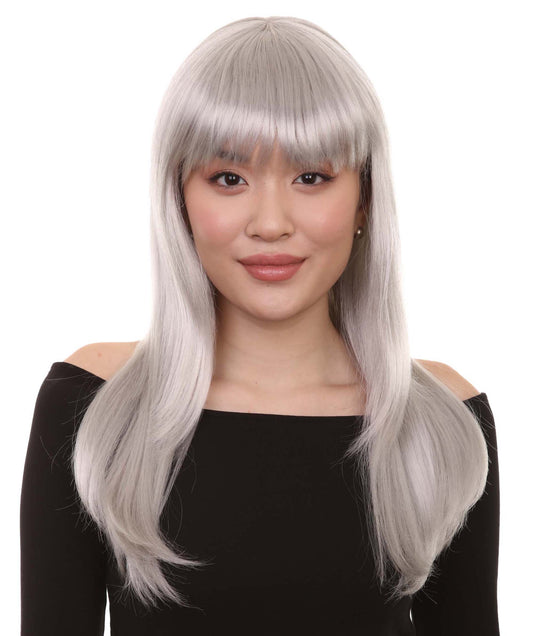 Wigs2you ハロウィン パーティー プレミアム レディース H-1057 とても快適なグラマー グリーン ウィッグ グレー色
