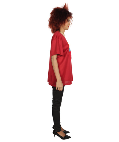 大人用女性向け JCO-174_3 エレファント プレジデント ヘアスタイル T-シャツ コスチューム ワインレッド ハロウィン コスチューム