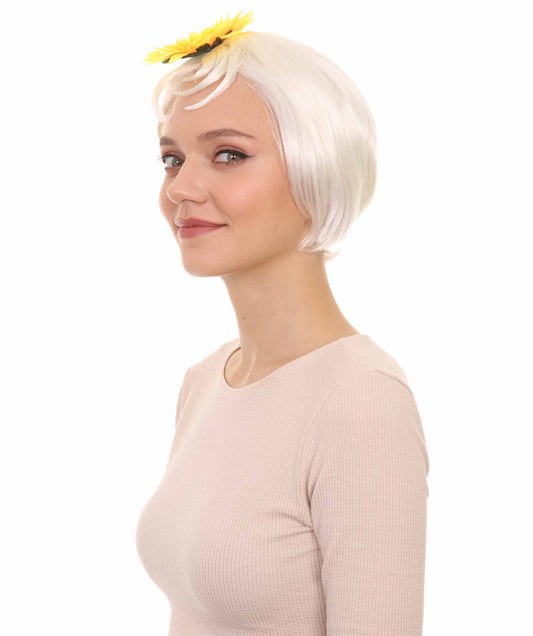 ハロウィンパーティ プレミアム レディース H-4560 エリカ ホワイトショートウィッグ ヘアクリップセット ホテルトランシルバニア