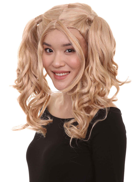 Wigs2you ハロウィン パーティー プレミアム レディース H-763 ドリー ピグテール ウィッグ ゴールデン ブロンド カラー