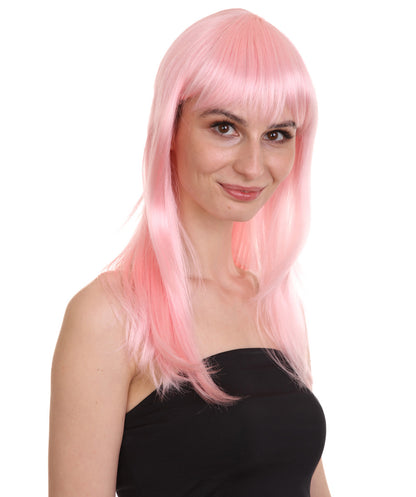 Wigs2you ハロウィン パーティー プレミアム レディース H-1052 とても快適なグラマー グリーン ウィッグ ソフト ピンク色