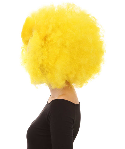 Wigs2you ハロウィン パーティー プレミアム レディース H-1237 着けやすい 快適なフィット感 イエロー アフロ スモール ボウウィッグ