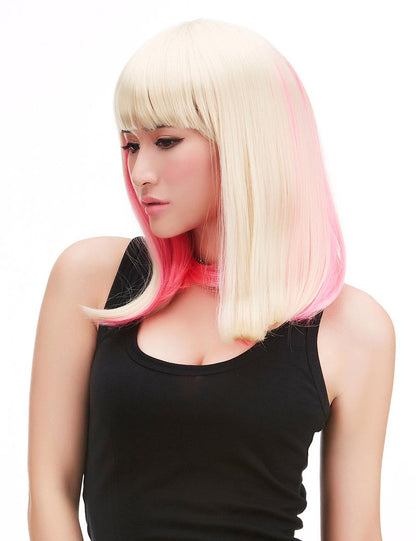 パッツン前髪がとってもかわいいスタイルです！！ヘアーの長さが42ｃｍあります♪ウィッグネット付き♪ PTB-009