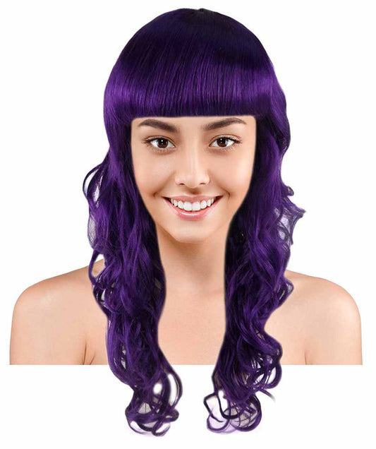 Wigs2you ハロウィン パーティー プレミアム H-824 バットマン 女性ジョーカー ウィッグ ダークパープル色