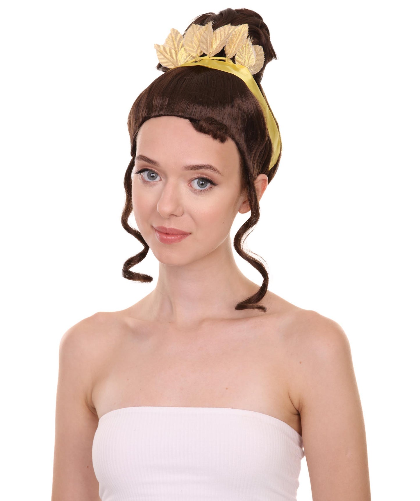 レディース ラルフ・ブレイクス・ザ・インターネット プリンセス ティアナ ブラックウィッグ H-4644 TV/映画ウィッグ プレミアム通気性キャップレスキャップ