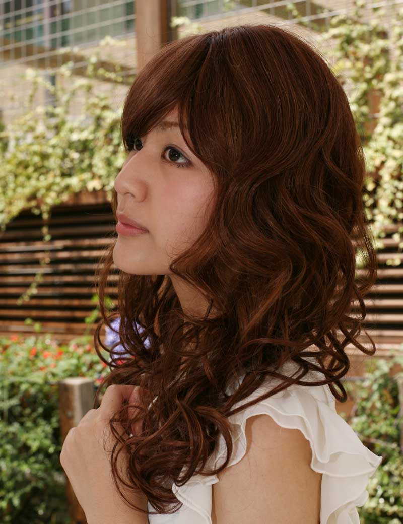 人毛100％！巻き髪ロングスタイルかつら女の子らしいスタイルならコレ！ HH-121A