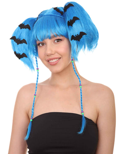 Wigs2you ハロウィンパーティープレミアム レディース H-703 バットエンジェルウィッグ ロイヤルブルー色